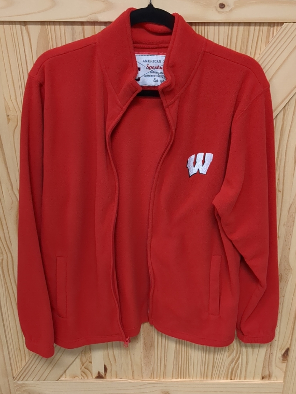 American Classic Sportswear Red Fleece Jacket